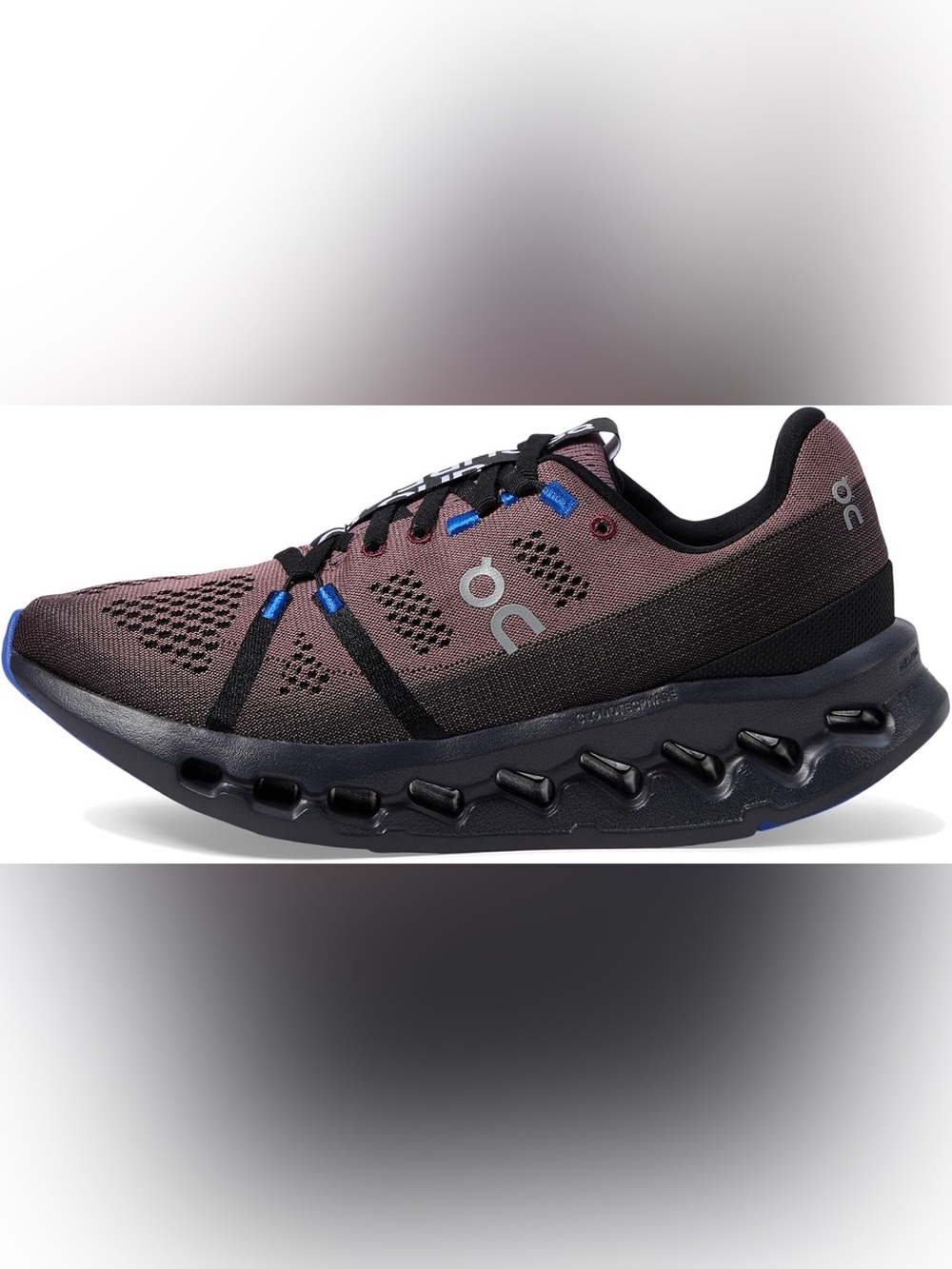 On Running Cloudmonster Running Shoe in Plum/Black track gym workout comfort 8.5